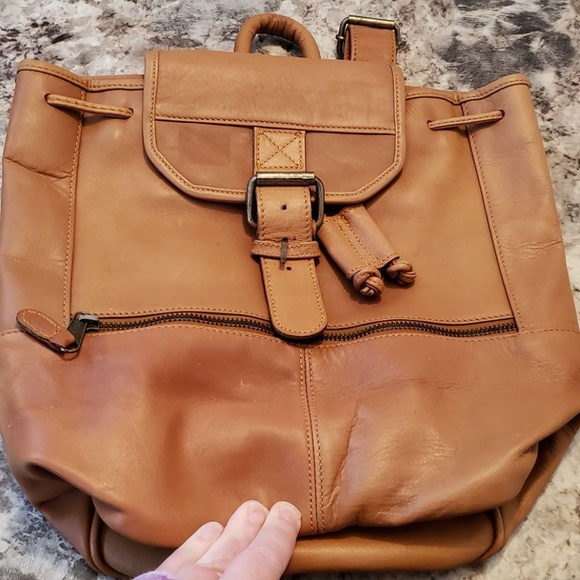 marlboro leather backpack